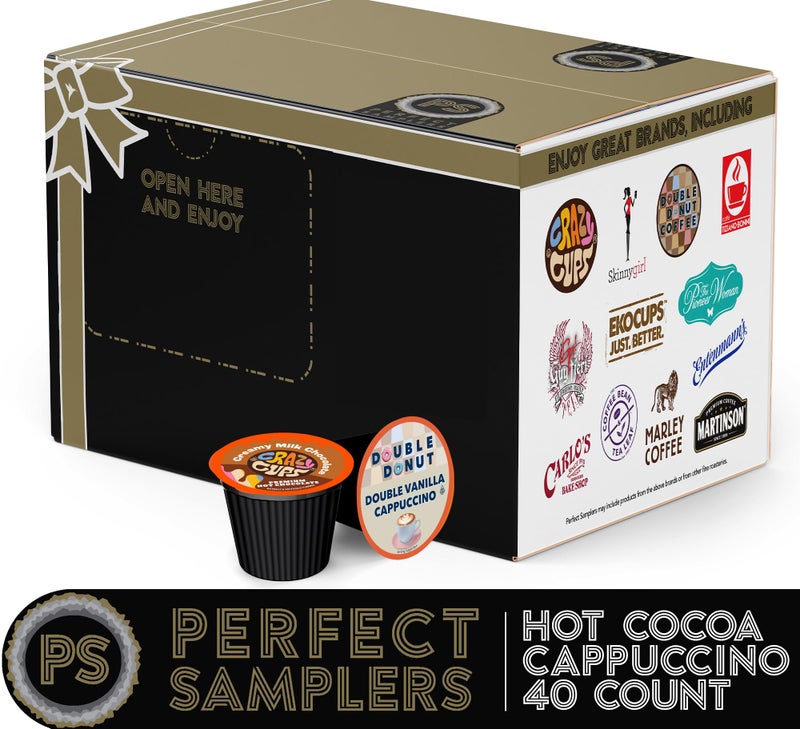 Crazy Cups Cappuccino & Hot Chocolate Variety Pack, Gift Set for Keurig K Cup Machines, 40 Count - Image 2